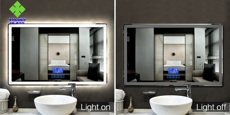 IP44 امتیاز LED چراغ حمام آینه دیوار کوه نقره آینه مواد اولیه
