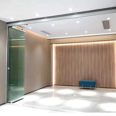 Office Frameless Aluminium Sliding Partition Door Wall Custom Glass Bi Folding Door
