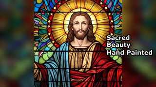 شیشه های رنگی با دست برای کلیساها و خانه ها